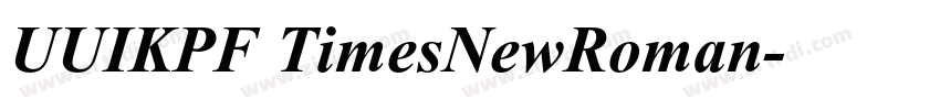 UUIKPF TimesNewRoman字体转换